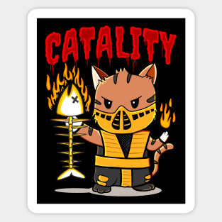 Cat Scorpion Mortal Kombat Sticker